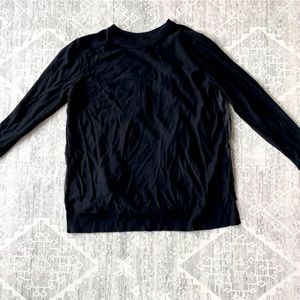 Lululemon open back crew neck sweater // Black // Size 8